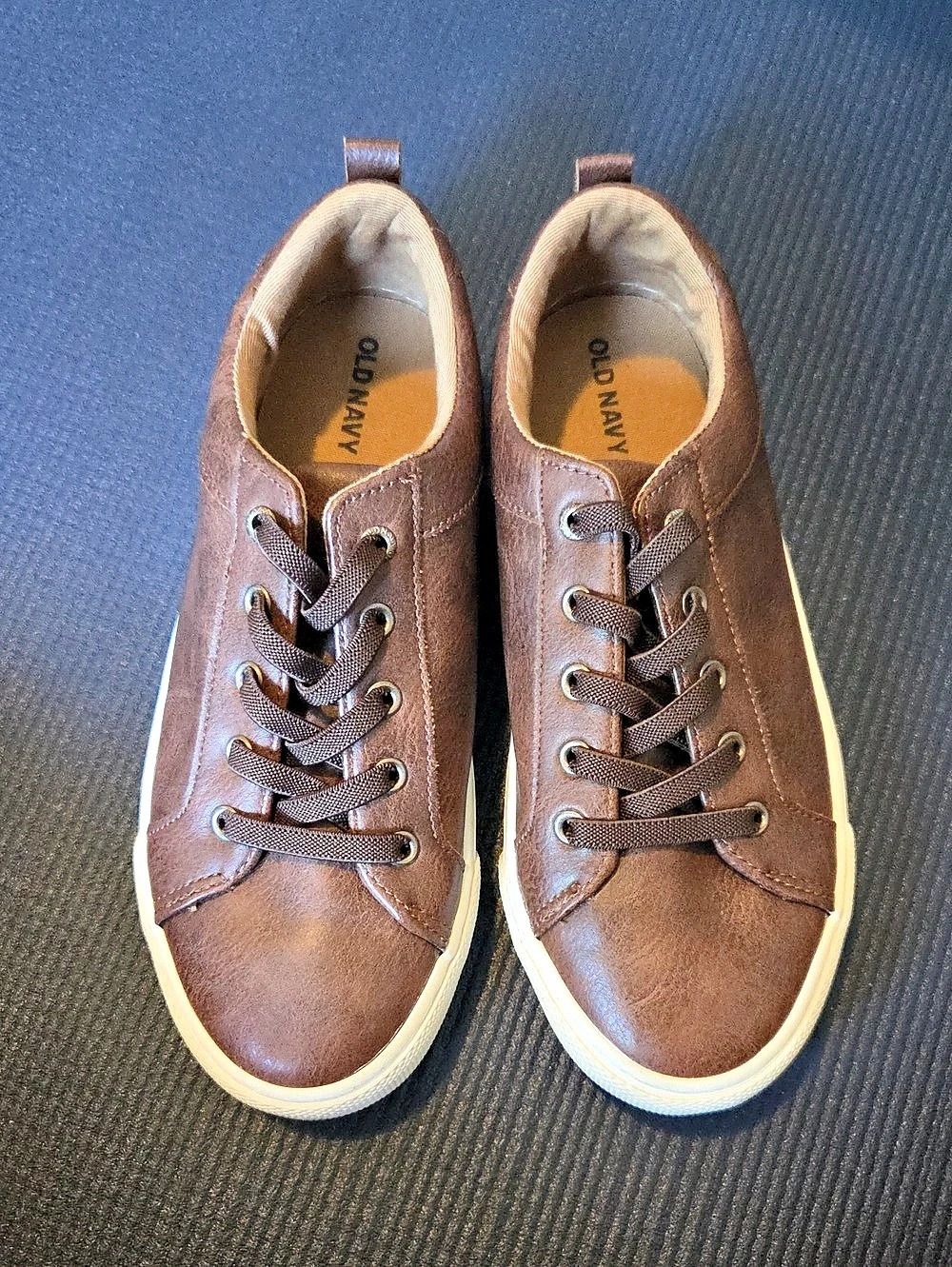 Old Navy Brown & White Sneakers Boys US 4
